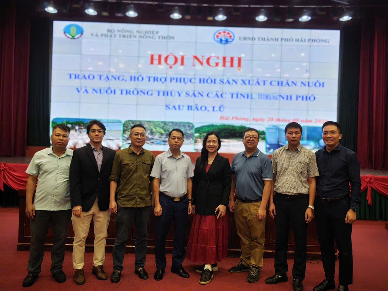 Tham gia hội nghị “Trao tặng, hỗ trợ phục hồi sản xuất chăn nuôi và nuôi trồng thuỷ sản các tỉnh, thành phố sau bão, lũ”
