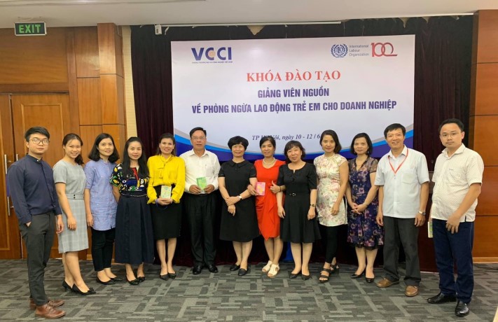 The training course to train source trainers on child labor prevention in enterprises.