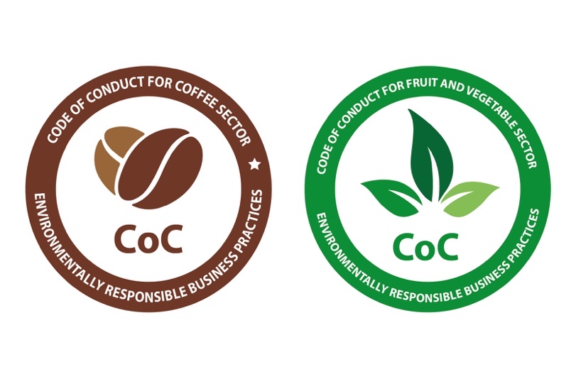 The two codes of conduct on environmentally responsible business practices for the coffee sector and the fruit & vegetable sector
