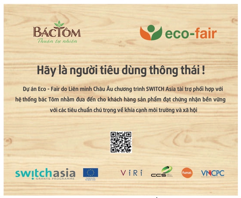 The Eco-Fair project in collaboration with Bac Tom’s store system to provide sustainably certified products for customers